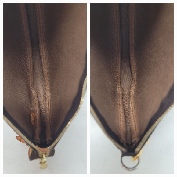 Louis Vuitton Pochette Accessoires Monogram Canvas Clutch Hand Bag Vintage Auth - Picture 11 of 12
